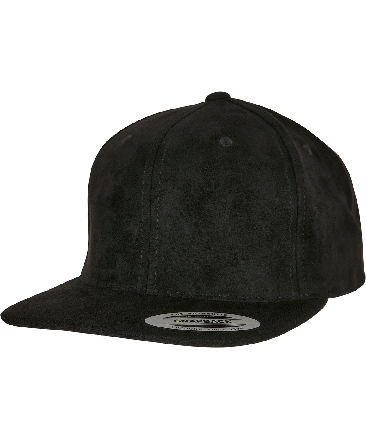 Caps - Stilren Snapback i Imitation Mockaläder Black One size