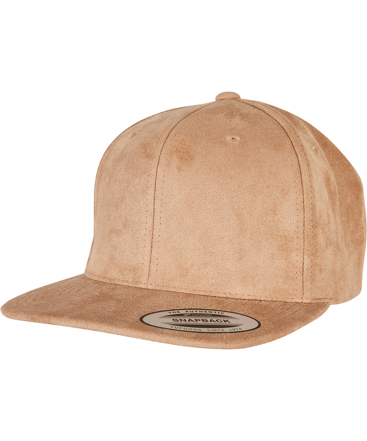 Caps - Stilren Snapback i Imitation Mockaläder Khaki One size