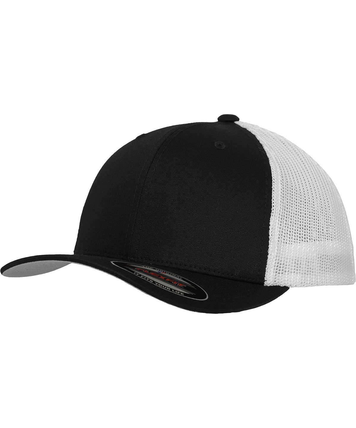 Caps - Flexfit Trucker Mesh Tvåton Black White One size