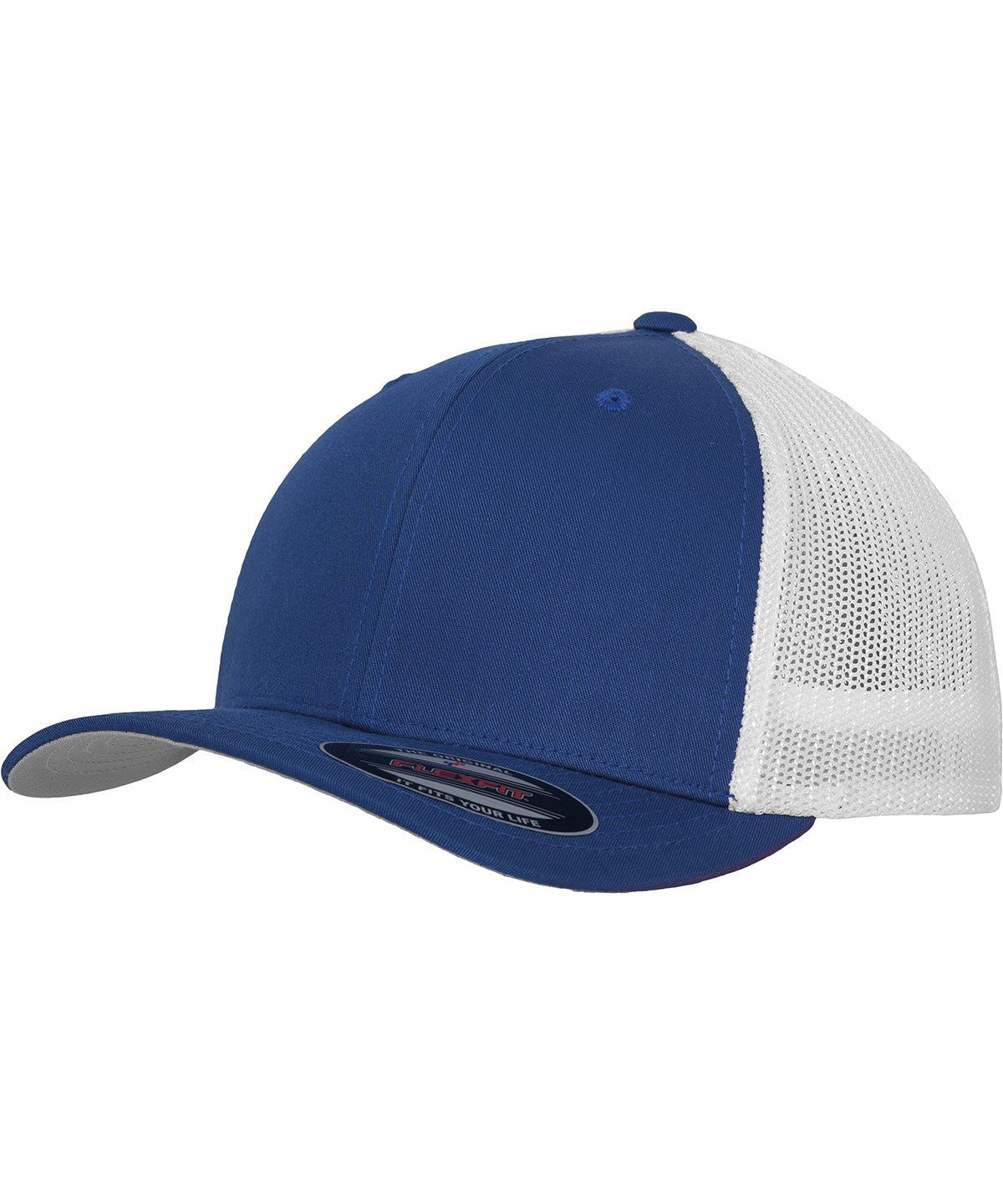 Caps - Flexfit Trucker Mesh Tvåton Royal White One size